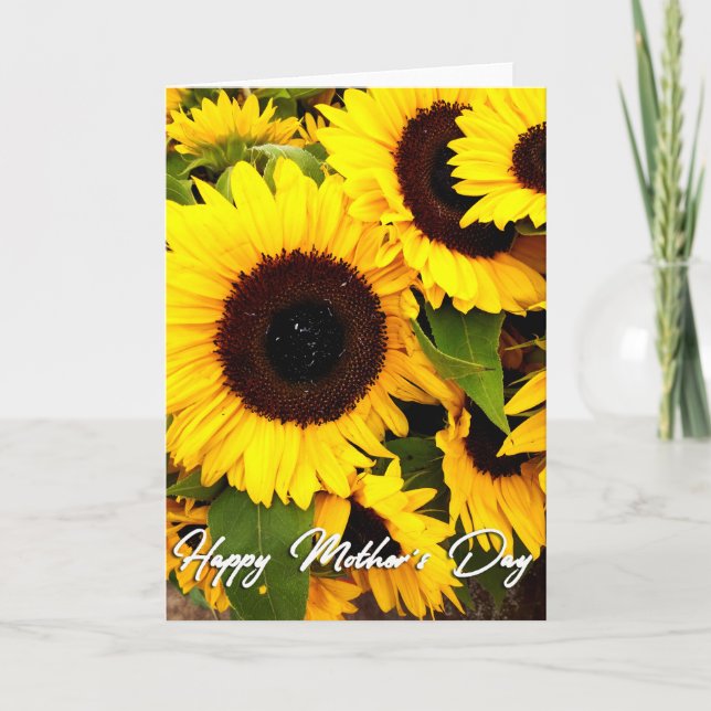 Sunflower Photo Mother's Day Card (Front)