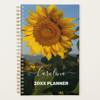 sunflower photo name planner