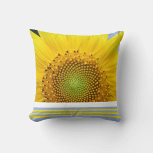 Sunflower Photograph Throw Pillows