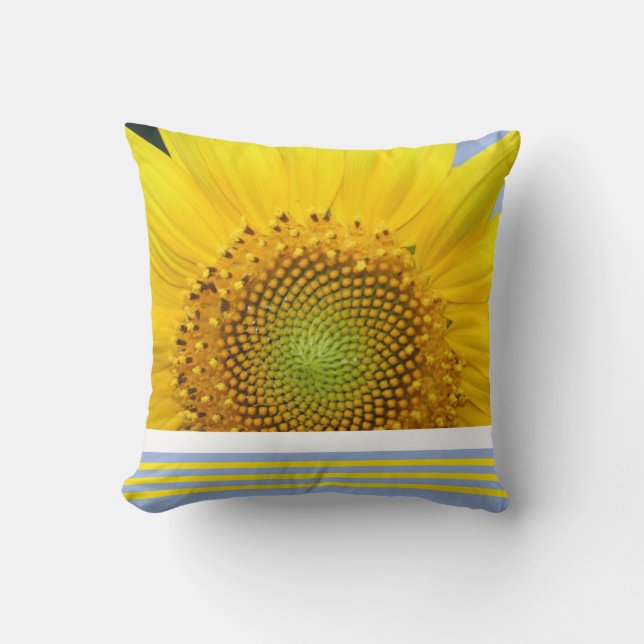 Sunflower Photograph Throw Pillows (Front)