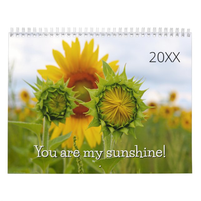 Sunflower Photography Sunny Quotes Calendar (Cover)