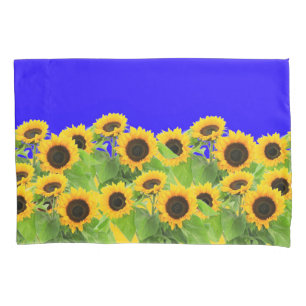 Sunflower Pillow Case Ukraine Flag Colours