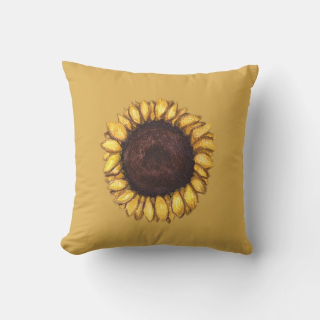 Sunflower Pillows Sunny Sunflower Pillows & Decor (Front)