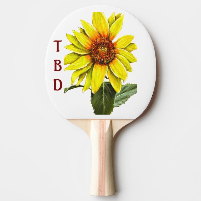 Sunflower Ping Pong Paddle (Front)