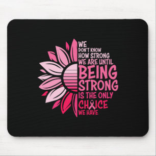 Sunflower Pink Breast Cancer Awareness Women Warri Mouse Mat