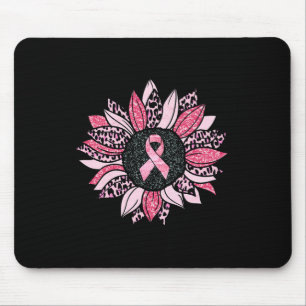 Sunflower Pink Breast Cancer Awareness Women Warri Mouse Mat