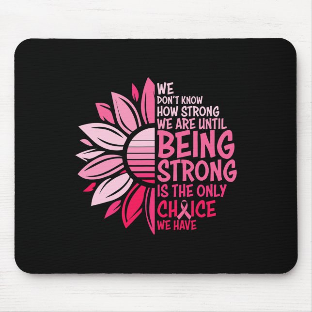 Sunflower Pink Breast Cancer Awareness Women Warri Mouse Mat (Front)