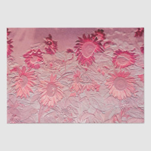 Sunflower Pink Floral Vintage Chic Decoupage Tissue Paper