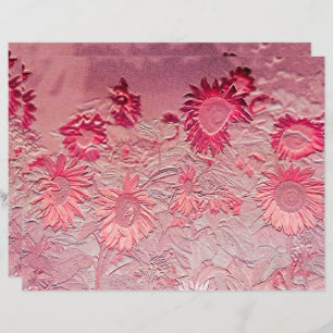 Sunflower Pink Floral Vintage Chic Design