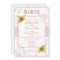Sunflower Pink Gingham Baby Q Barbecue Invitation