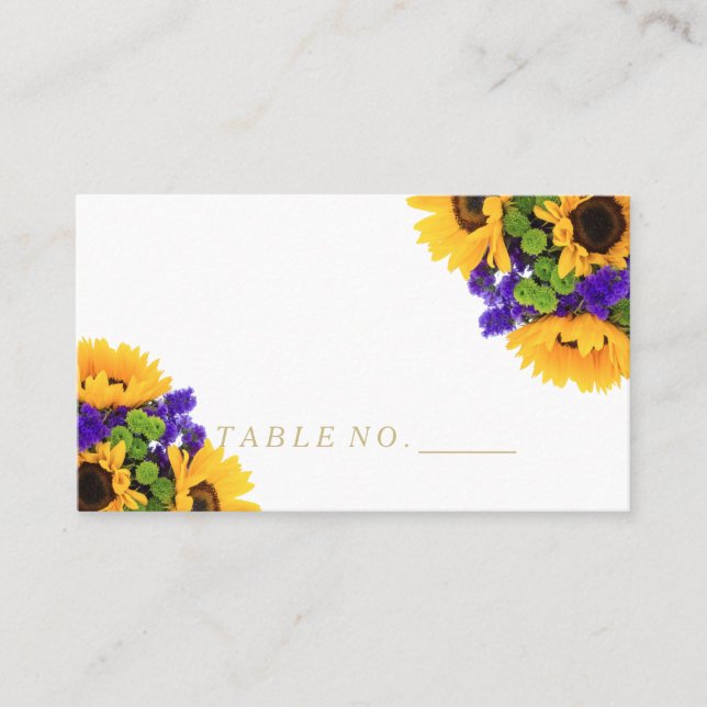 Sunflower Place Cards (Front)