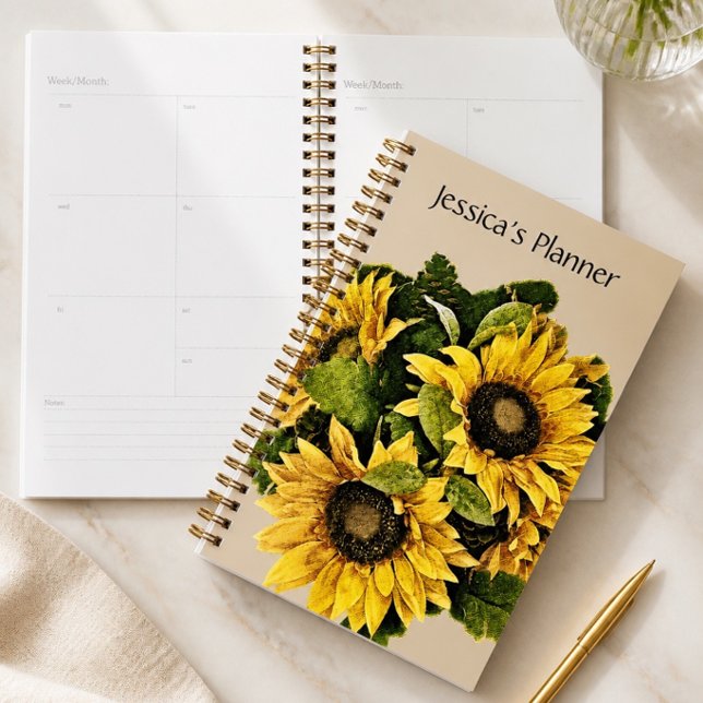 Sunflower Planner 5.5" x 8.5" - Personalised (Creator Uploaded)