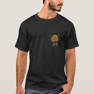 Sunflower Pocket Yellow Flower Plant Florist Sunfl T-Shirt