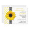 Sunflower Polka Dot Gingham Bridal Shower Invite