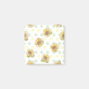 Sunflower Polka Dot Sticky Notes