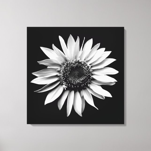 'Sunflower Portrait' Wrapped Canvas Print (Front)