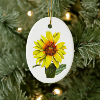 Sunflower Positive Encouragement Ceramic Tree Decoration