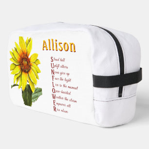 Sunflower Positive Encouragement Cosmetic Bag