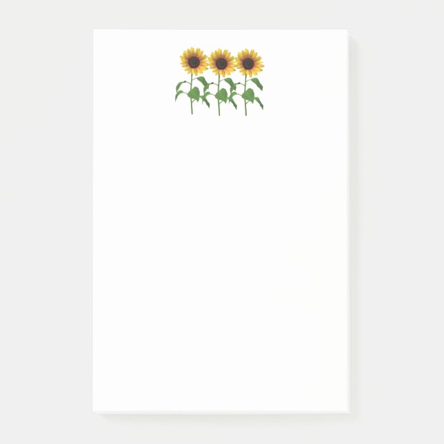 Sunflower post-it pad post-it notes (Front)