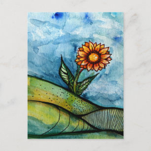 Sunflower postcard