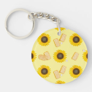 sunflower power key ring
