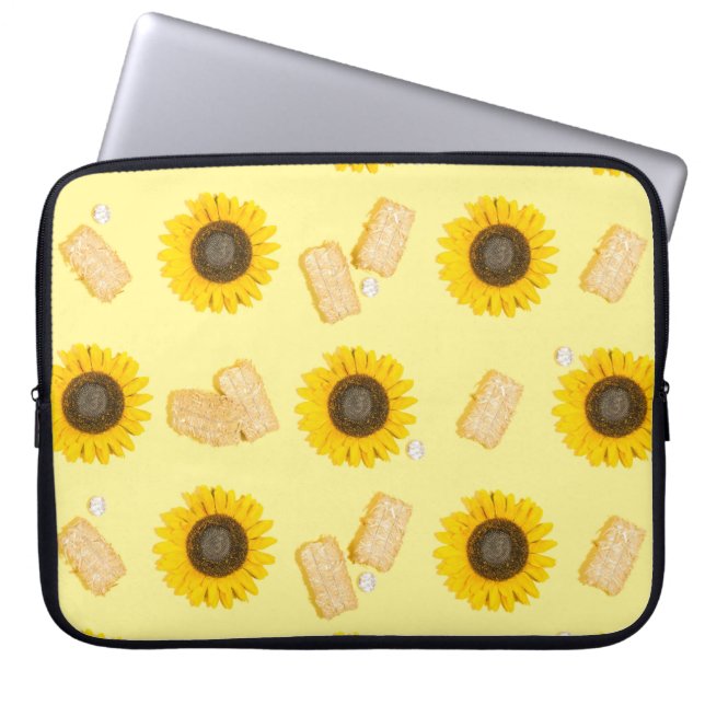 sunflower power laptop sleeve (Front)