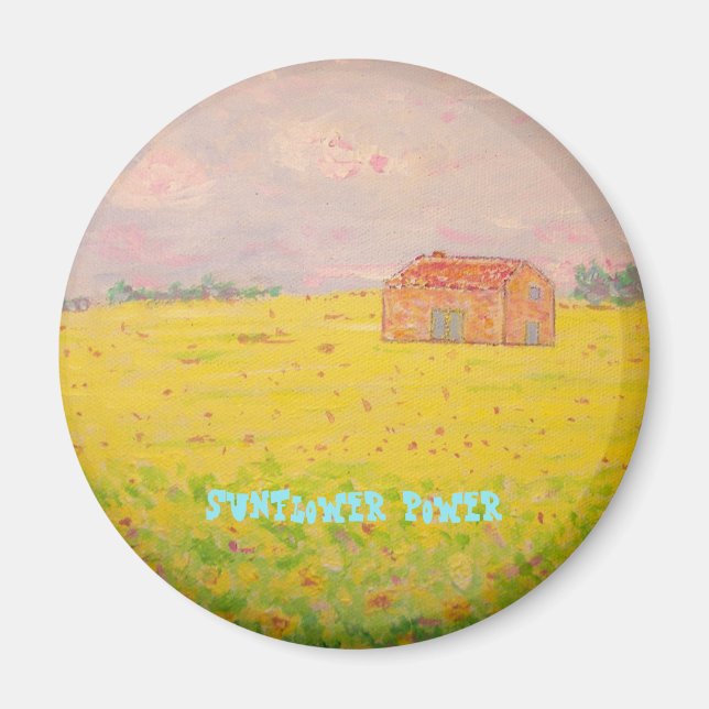 Sunflower Power Magnet (Front)
