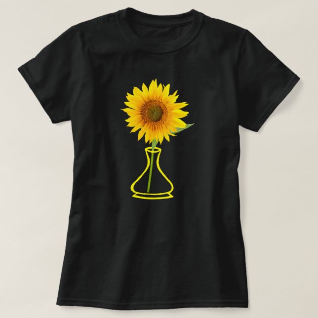 Sunflower Power, Summer Time Sunshine T-Shirt (Design Front)