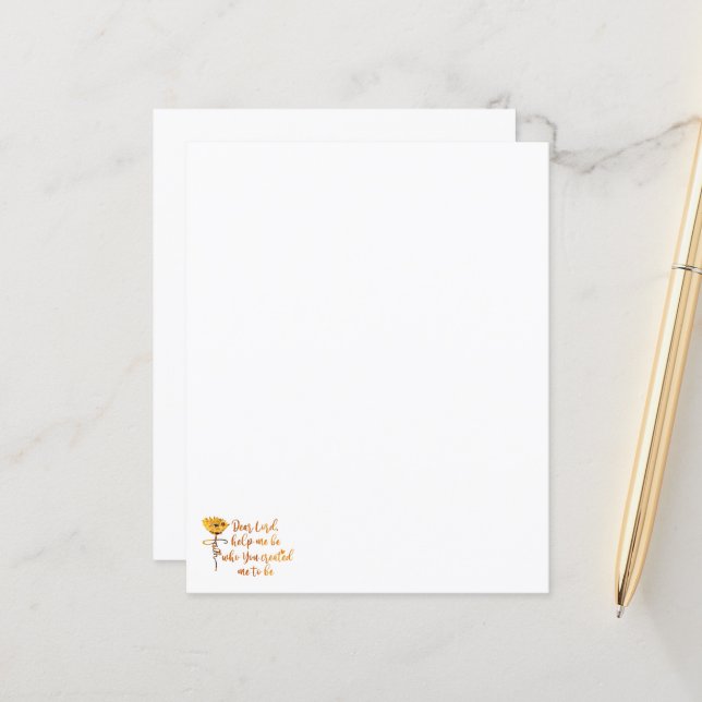 Sunflower Prayer Quote  (Front/Back In Situ)