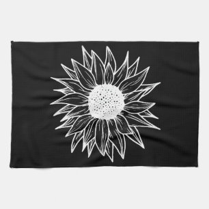 Sunflower Pretty flower multi-colored wildflower Tea Towel