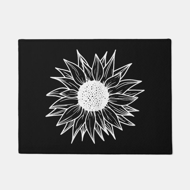 Sunflower Pretty flower multi-coloured wildflower Doormat (Front)