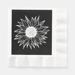 Sunflower Pretty flower multi-coloured wildflower Napkin