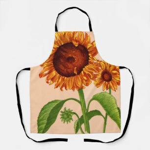 sunflower print apron