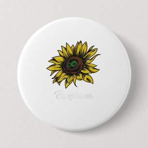 Sunflower Print Great Summer Gift For Sunflo 7.5 Cm Round Badge