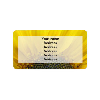 Sunflower Print Wedding Address Labels