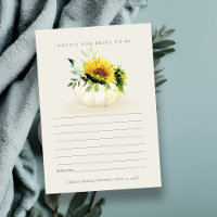 Sunflower Pumpkin Flora Advise for Mum Baby Shower