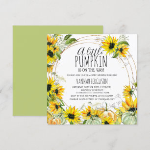 Sunflower Pumpkin Gender Neutral Baby Shower Invitation
