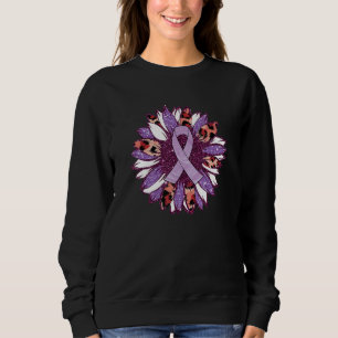 Sunflower Purple Domestic Violence Awareness Warri Sweatshirt