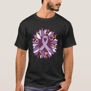 Sunflower Purple Domestic Violence Awareness Warri T-Shirt