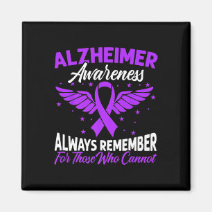 Sunflower Purple Ribbon Brain Alzheimer Awareness Magnet