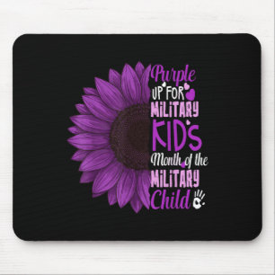 Sunflower Purple Up For Military Kids Military Chi Mouse Mat