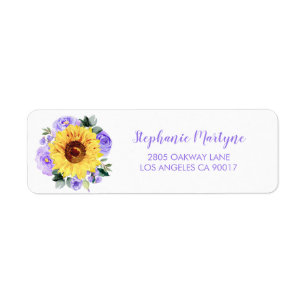 Sunflower Purple Watercolor Floral Script Font
