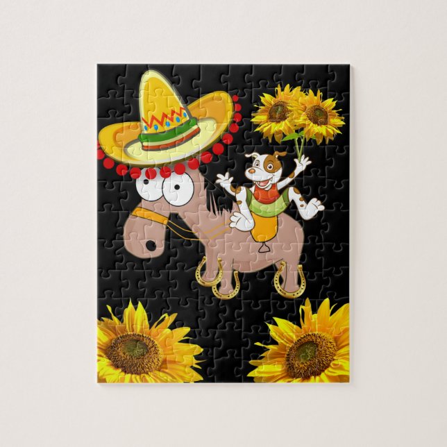 Sunflower Puzzles Floral Horse (Vertical)