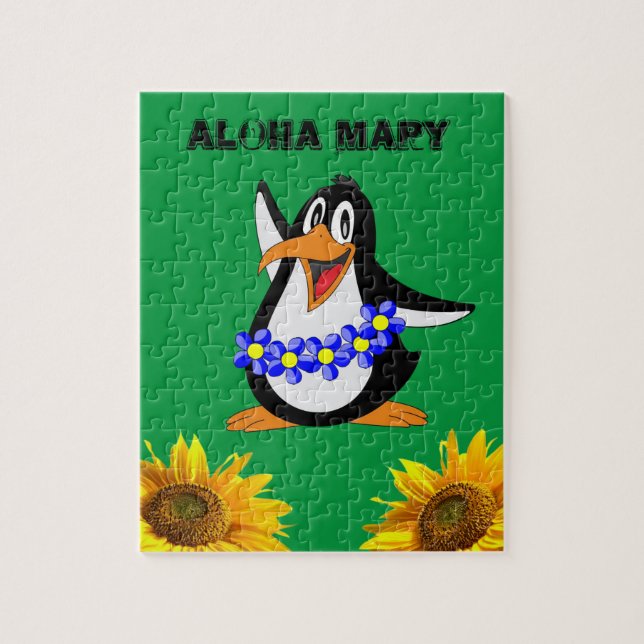 Sunflower Puzzles Floral Penguin (Vertical)