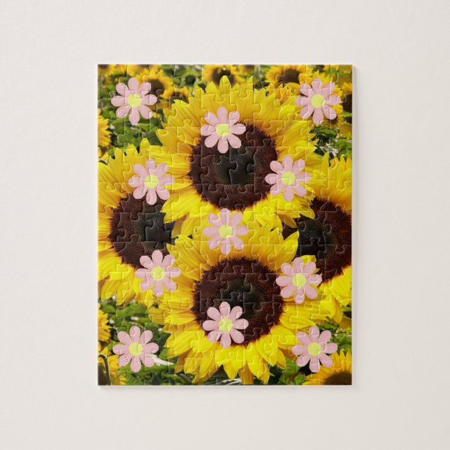 Sunflower Puzzles Pink Flowers (Vertical)
