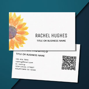 Sunflower QR Code Business Card