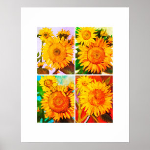 Sunflower Quad Poster
