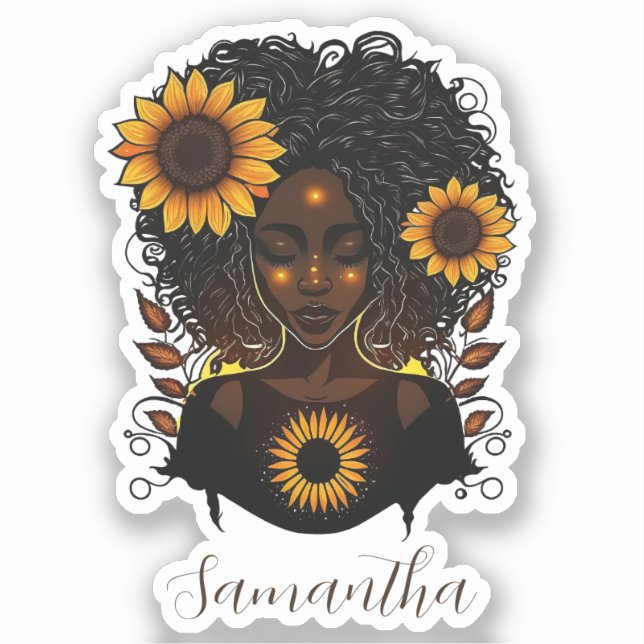 Sunflower Queen Afro Woman (Front)