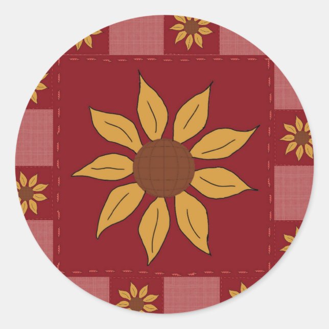 Sunflower Quilt Stickers (Front)