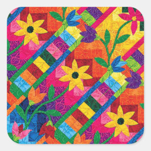 Sunflower Quilt Stickers